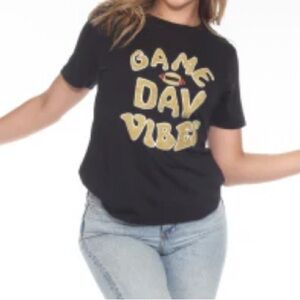 Just Madison Black Game Day Vibes T-Shirt - NWT - Size XL